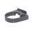 FloPlast MiniFlo Round Downpipe Clips Anthracite Grey 50mm 10 Pack