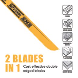 Spyder 3x3  Wood Reciprocating Saw Blade 200mm