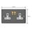 Varilight  13A 2-Gang 2-Pole Switched Socket Graphite Grey  with White Inserts