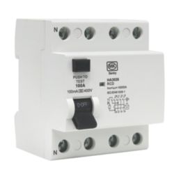 MK Sentry HA3026 100A 100mA 4-Pole A Curve 3-Phase RCD
