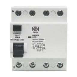 MK Sentry HA3026 100A 100mA 4-Pole A Curve 3-Phase RCD
