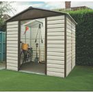 Yardmaster  7' 6" x 6' (Nominal) Apex Shiplap Metal Shed Stone Grey