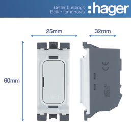 Hager Sollysta WMGFU13 13A Grid Fused Spur White
