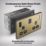British General Evolve 13A 2-Gang SP Switched Socket + 3.25A 45W 2-Outlet Type C USB Charger Satin Brass with Black Inserts