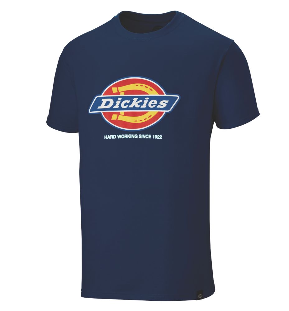 Dickies Denison Short Sleeve T-Shirt Navy Blue Large 39-40