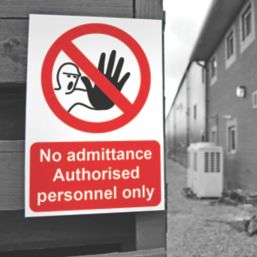 Essentials  "No Admittance Authorised Personnel Only" Sign 210mm x 148mm