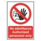Essentials  "No Admittance Authorised Personnel Only" Sign 210mm x 148mm