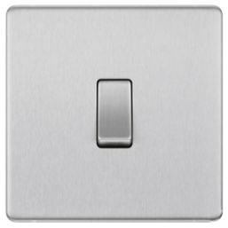 LAP  20A 16AX 1-Gang 2-Way Light Switch  Brushed Stainless Steel