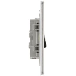 LAP  20A 16AX 1-Gang 2-Way Light Switch  Brushed Stainless Steel