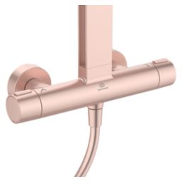 Ideal Standard Alu+ 
 HP/Combi Flexible Exposed Rose Thermostatic Mixer Shower