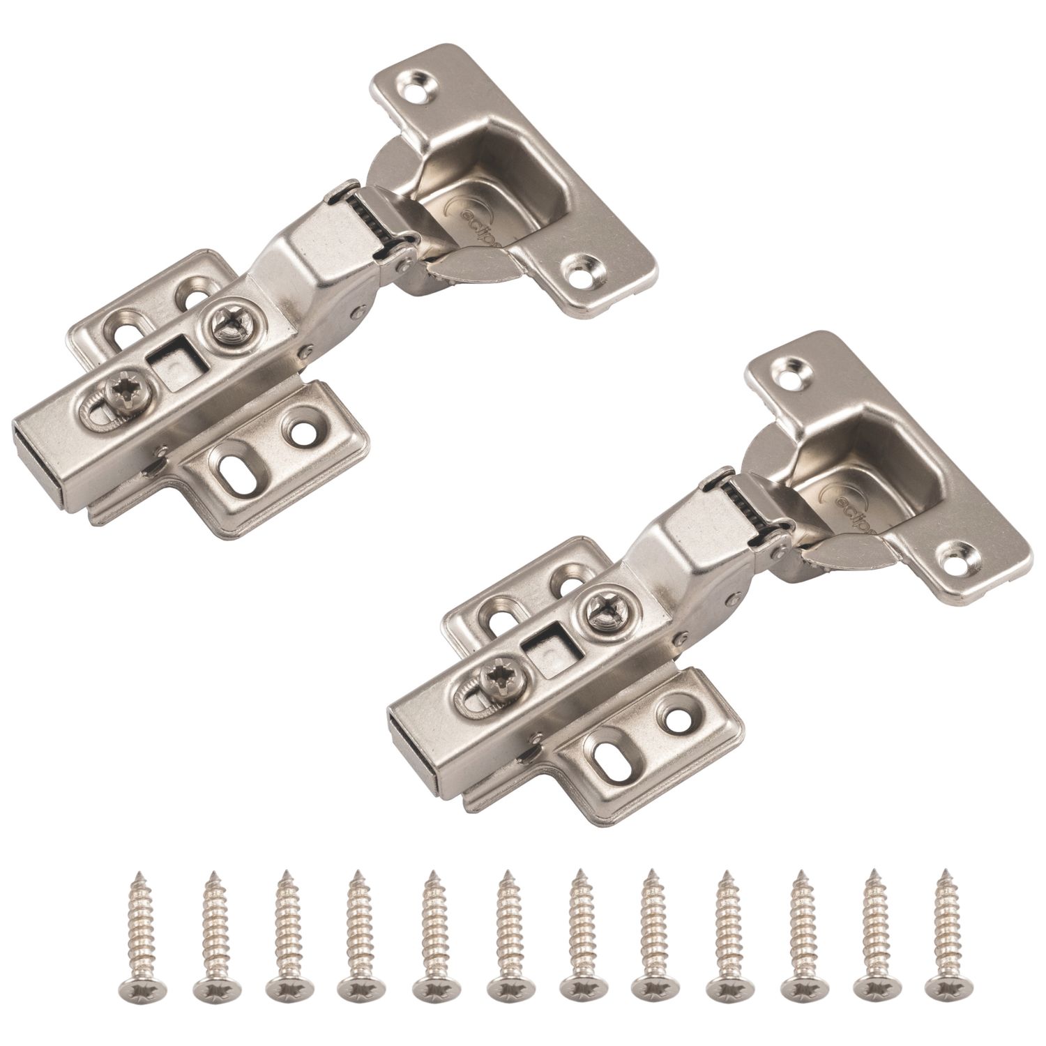 Eclipse 99014 Steel 105° Soft-Closing Hinges 64mm 2 Pack (997KW)