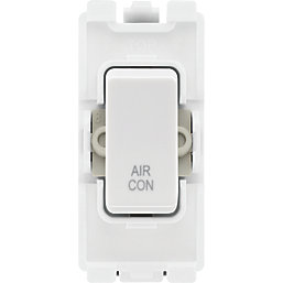 British General Nexus 800 Grid 20A Grid DP 'Air Con' Printed Switch White