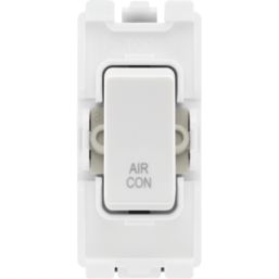 British General Nexus 800 Grid 20A Grid DP 'Air Con' Printed Switch White