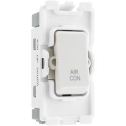 British General Nexus 800 Grid 20A Grid DP 'Air Con' Printed Switch White