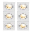 Inlight Pasto Adjustable Square Downlights White 6 Pack