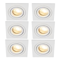 Inlight Pasto Adjustable Square Downlights White 6 Pack