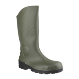 Dunlop Devon Size 6.5  Dark Green Steel Toe Cap Safety Wellies