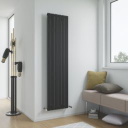 Ximax Oceanus 1800mm x 445mm 2925BTU Black Vertical Designer Radiator
