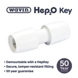Hep2O  Plastic Push-Fit Equal Coupler 10mm