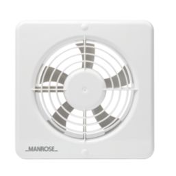 Manrose MG150BT 150mm (6") Axial Kitchen Extractor Fan with Timer White 240V
