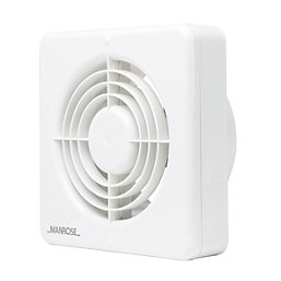 Manrose MG150BT 150mm (6") Axial Kitchen Extractor Fan with Timer White 240V