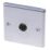 LAP  1-Gang Female Coaxial TV Socket Brushed Stainless Steel