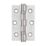 Smith & Locke  Satin Stainless Steel Grade 7 Fire Rated Ball Bearing Hinges 76mm x 51mm 2 Pack