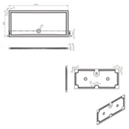 Milan Rectangular Bathroom Shower Tray & Waste White Gloss 1800mm x 800mm x 40mm