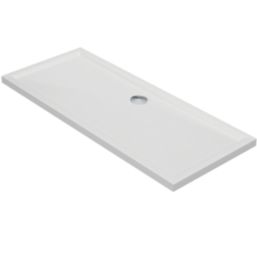 Milan Rectangular Bathroom Shower Tray & Waste White Gloss 1800mm x 800mm x 40mm
