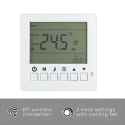 TCP  2kW Electric Plinth-Mounted Heater Silver