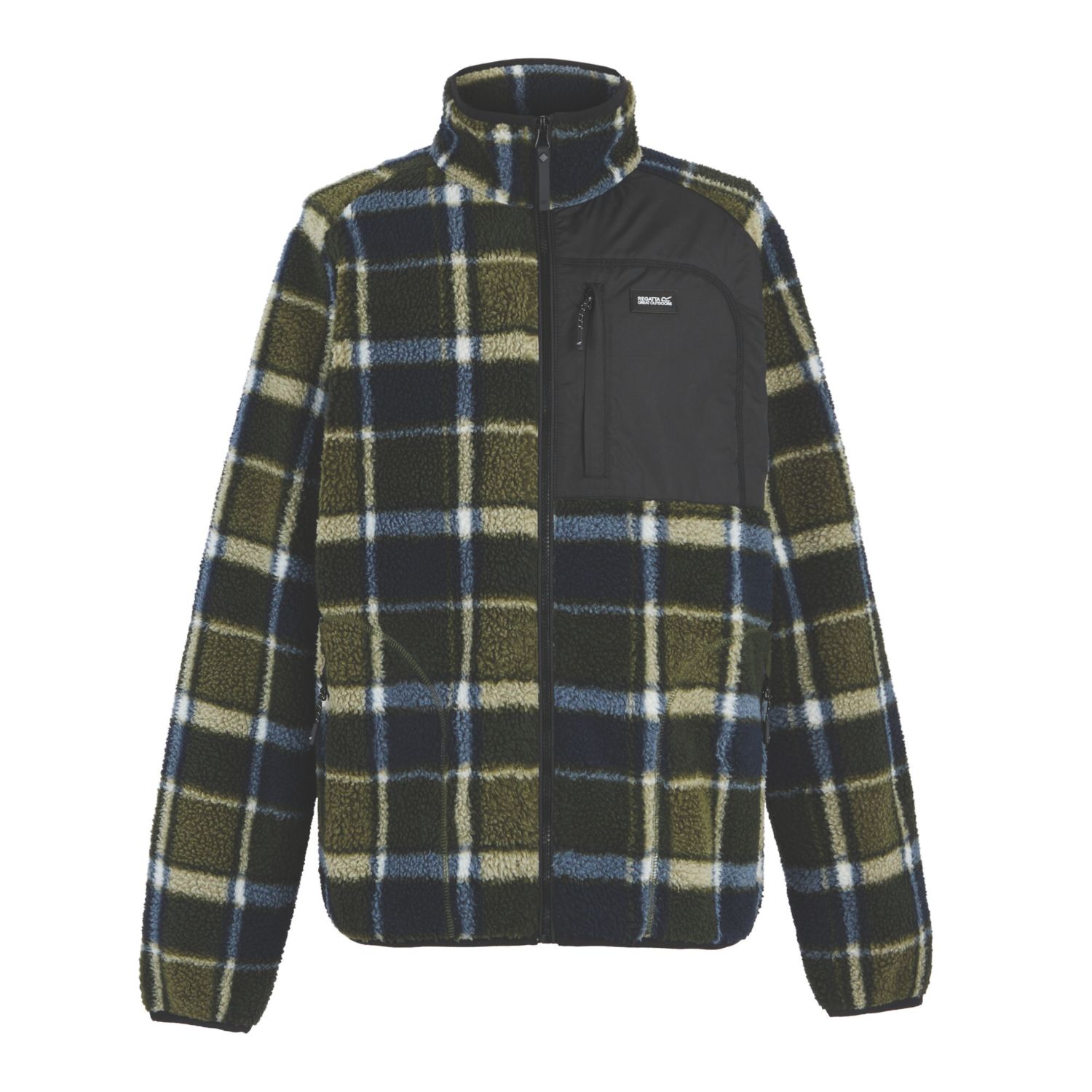 Regatta Frankie Borg Fleece Navy / Dark Khaki Check 3X Large 58.2" Chest (998AR)