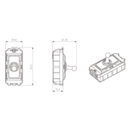 Knightsbridge  20AX Grid Intermediate Toggle Switch Brushed Chrome