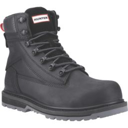 Hunter  Size 8  Black Waterproof Steel Toe Cap Safety Boots