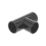 FloPlast Overflow Tee Black 21.5mm 5 Pack
