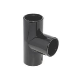 FloPlast Overflow Tee Black 21.5mm 5 Pack