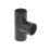 FloPlast Overflow Tee Black 21.5mm 5 Pack