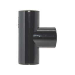 FloPlast Overflow Tee Black 21.5mm 5 Pack