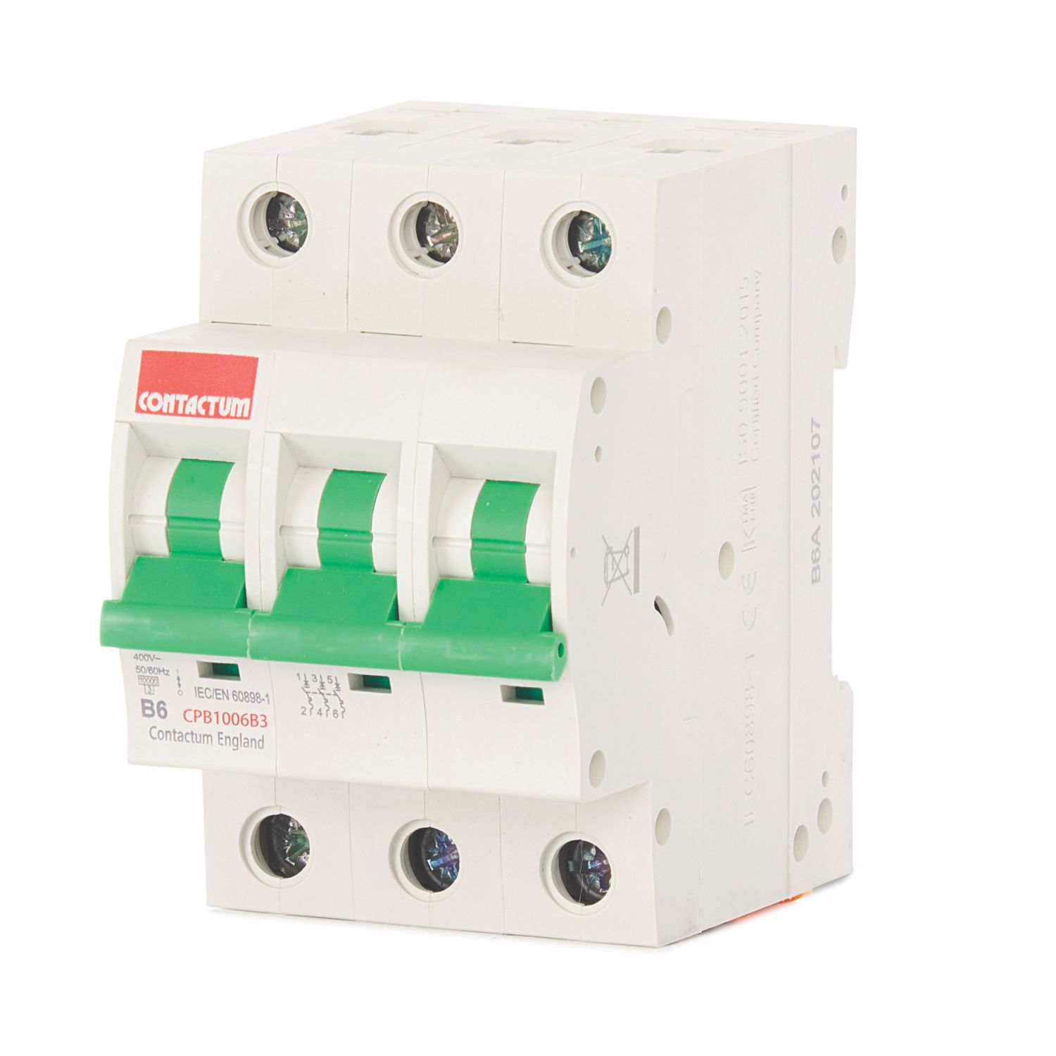 Contactum Defender 6A TP B Curve 3-Phase MCB (998HA)