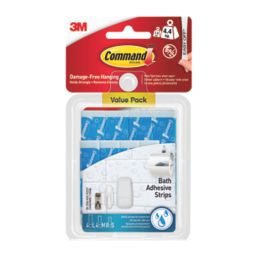 3M- Command- Replacement Adhesive Strips- Large- 6 Pack