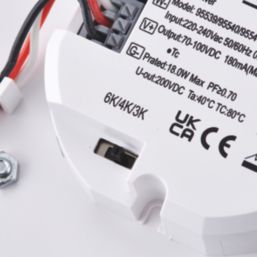 Saxby AmazonPro CCT LED Flush Ceiling/Wall Light with Microwave Sensor White 18W 1800lm