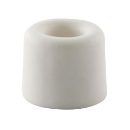 Smith & Locke Cylindrical Rubber Door Stop 30 x 24mm White 10 Pack