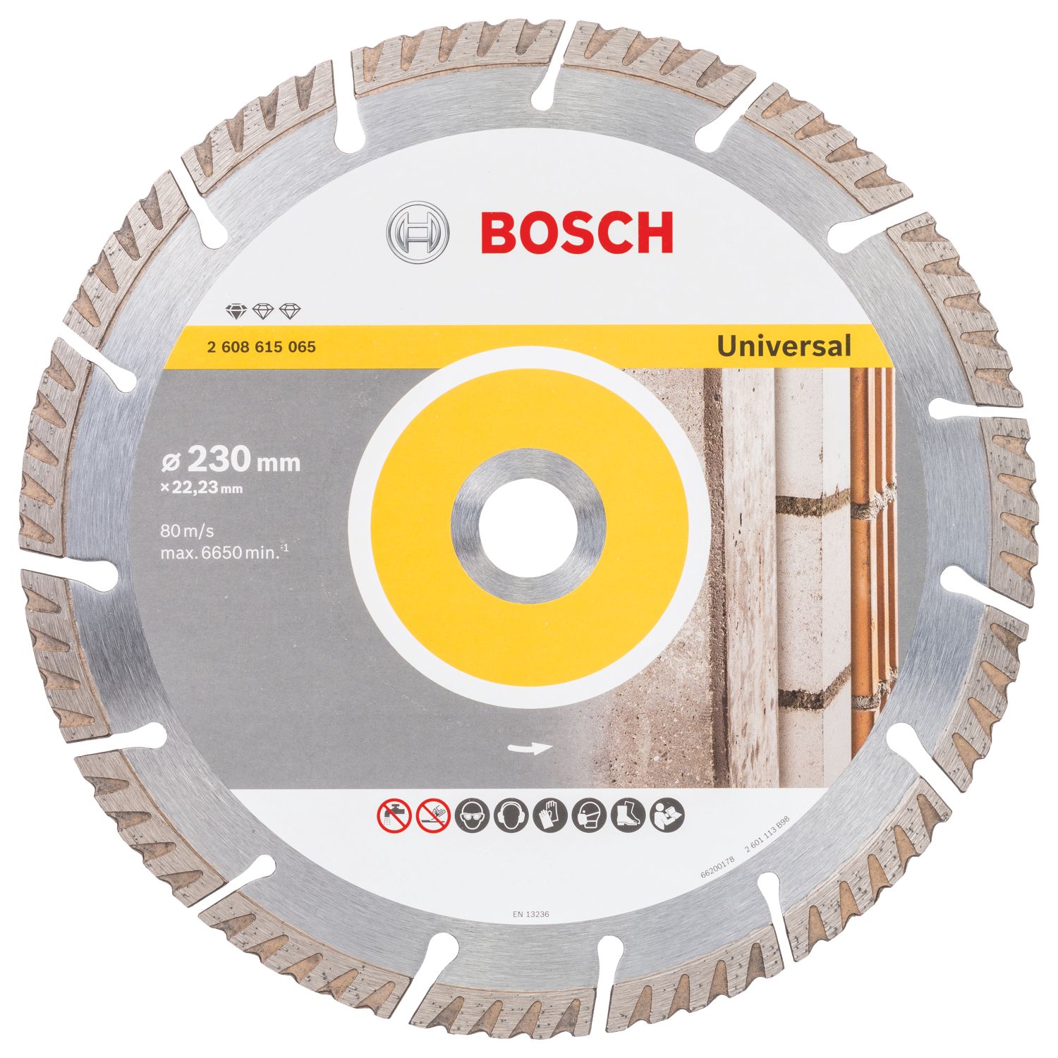 Bosch Masonry Universal Diamond Cutting Disc 230mm x 22.23mm (998TR)