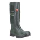 Dunlop TerraPro Size 9  Green Steel Toe Cap Safety Wellies