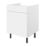 Pragma  1-Door 1-Drawer Matt White 600mm x 590mm x 860mm Flat Packed Kitchen Base Unit