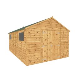 Mercia Modular 10' x 15' 6" (Nominal) Apex Shiplap T&G Timber Workshop