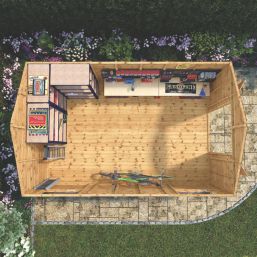 Mercia Modular 10' x 15' 6" (Nominal) Apex Shiplap T&G Timber Workshop
