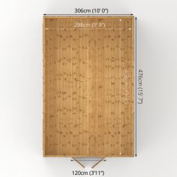 Mercia Modular 10' x 15' 6" (Nominal) Apex Shiplap T&G Timber Workshop