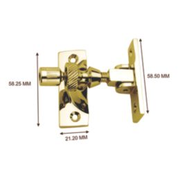 Smith & Locke Sash Window Fastener Polished Chrome 80mm x 58mm