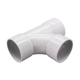FloPlast  Equal Tees White 40mm 3 Pack