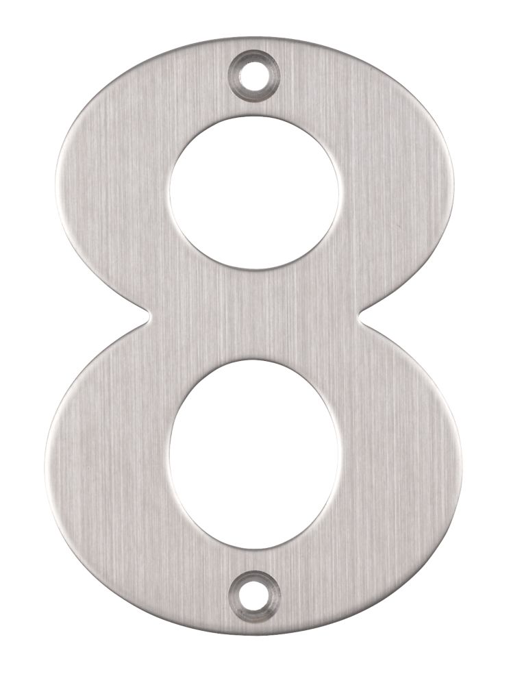 Eclipse Door Numeral 8 Satin Stainless Steel 102mm | House Numbers ...